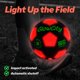 thumbnail image 2 of Balón de fútbol GlowCity tamaño 3 LED negro/rojo, 2 of 9