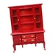 thumbnail image 2 of Gabinete De Casa De Muñecas Modelo 1:12 Gabinete De Madera Para Decoración De Dormitorio Sala De Estar Rojo, 2 of 5