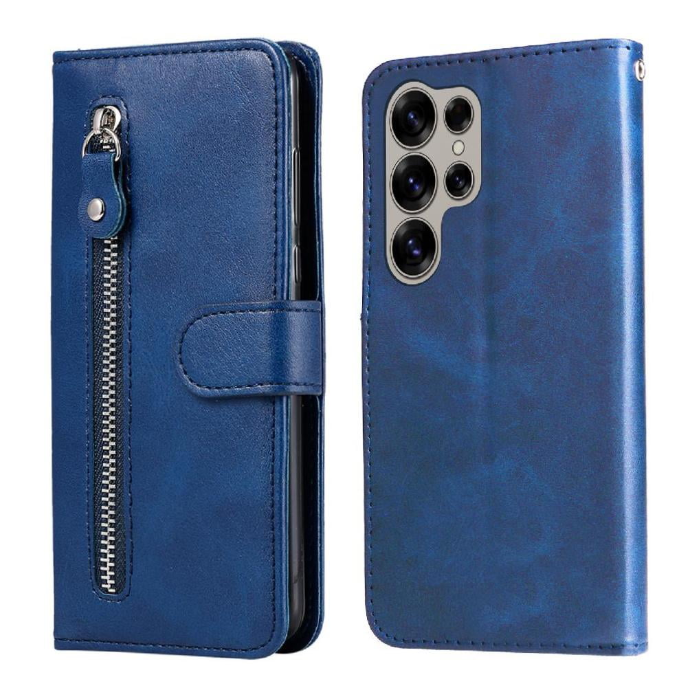 Gangxun - Funda Con Cremallera Para Samsung Galaxy S25 Ultra, Carcasa Cartera De Cuero Pu Con Soporte Y Tarjetero