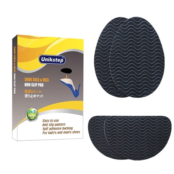 Almohadillas antideslizantes para suela de zapato UNIKSTEP, goma antideslizante, 12 piezas