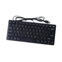 Magideal - Teclado Con Cable Usb, Pulsación Silenciosa, Práctico, Pequeño, Alta Confiabilidad, Moderno, 78 Teclas, Escritura Cómoda Para El Hogar, Portátil Y Negro