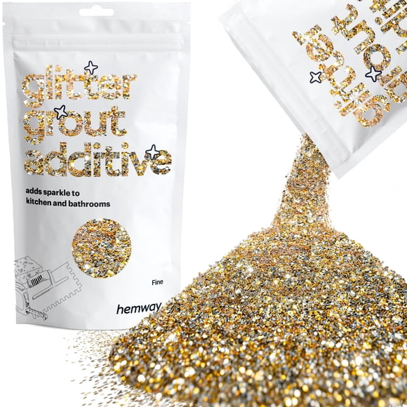 Aditivo para lechada con purpurina Hemway Gold Silver, 100 g, para azulejos