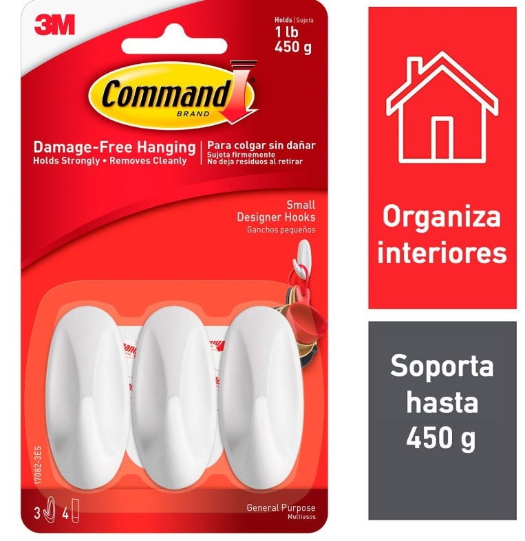 Ganchos Pequeños 3 Unidades 1 Un Command
