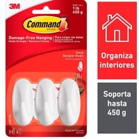 Ganchos Pequeños 3 Unidades 1 Un Command