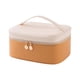 thumbnail image 4 of Bolsa De Maquillaje Para Mujer, Estuche De Aceite Esencial De Viaje Para Botellas De Tamaño Completo, Artículos De Tocador, Color Beige Y Amarillo, 4 of 5
