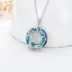 thumbnail image 3 of Collar HESHPAWS Tree of Life con Inicial A-Z Azul, 3 of 5