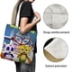 thumbnail image 3 of Word Party Bolso de tela con estampado de lienzo para mujer, bolsa de compras reutilizable y estética, con cremallera interior, regalo para mujer,40*45cm., 3 of 6