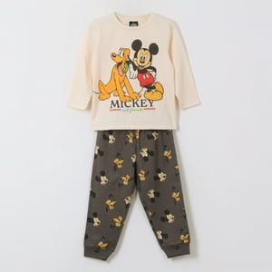Pijama Manga Larga Niño Mickey & Pluto Blanco Disney