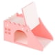 thumbnail image 2 of Hámster Hideout House Wood Living Hut Ejercicio Divertido Nido De Juguete Para Rata Rosa, 2 of 5