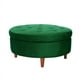thumbnail image 1 of Pouf Paris Tela Velvet Verde, 1 of 1