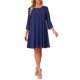 thumbnail image 2 of INSPIRE CHIC Elegantes Vestidos de Chifón para Mujeres con Manga 3/4 para Invitadas de Bodas y Ocasiones Especiales M Azul Oscuro, 2 of 6