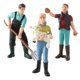 thumbnail image 4 of 3pcs Modelo Farmer Figures Worker Placement Miniatura Exhibición Decoración, 4 of 5