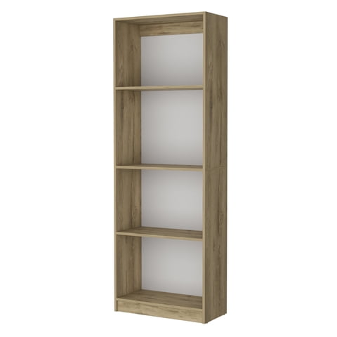Fmfurniture - Biblioteca Estante 4 Repisas Melamina Fm-017C Cafe Claro