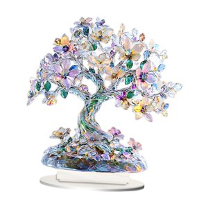 Bothyi - Decoración De Escritorio De Árbol Acrílico Decoración Creativa Para El Hogar Para El Estante De Pantalla De La Esquina Plateado