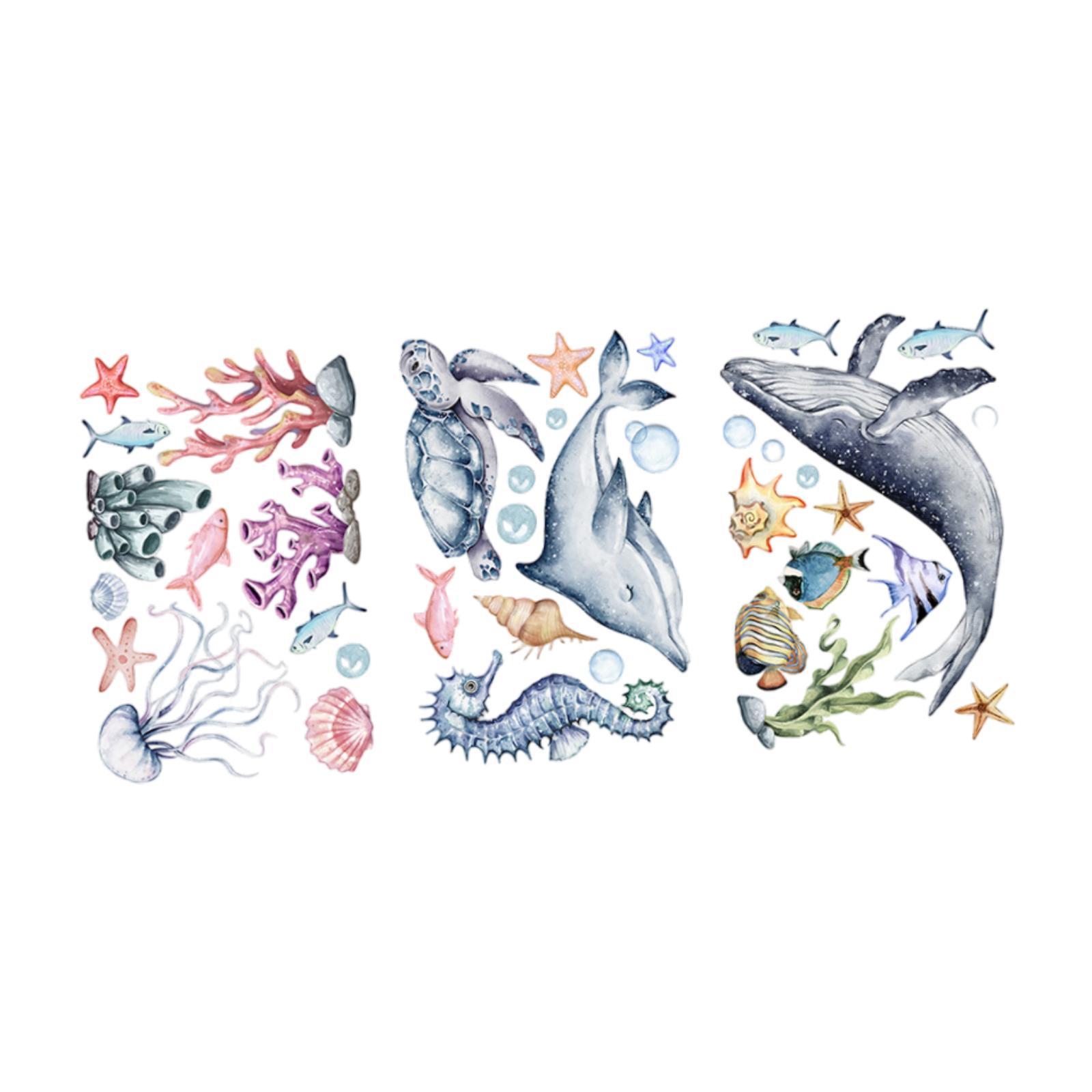 Bothyi - 3X Calcomanías De Pared Luminosas Home Underwater World Que Brillan En La Oscuridad