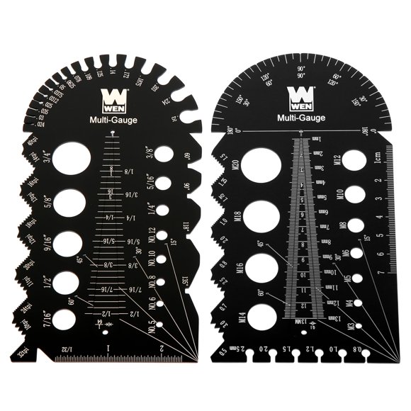WEN ME210G multicalibre con paso de rosca, con funda de transporte, paquete de 2