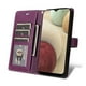 thumbnail image 5 of FOXDOCK Funda tipo Cartera para Samsung Galaxy A12/M12 – Cubierta de Cuero PU con Múltiples Ranuras, Bolsillo para Efectivo y Correa de Muñeca, 5 of 6