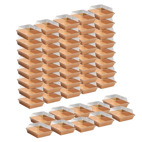 Magideal - 50X Cajas De Comida Con Tapa Transparente Caja De Embalaje Para Donuts Cupcakes Fresas 13.5X12.5X6Cm 135X125X6Cm