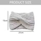 thumbnail image 2 of Paquete de 2 diademas tejidas cruzadas para mujer para clima frío, calentadores de orejas para invierno, 2 of 5