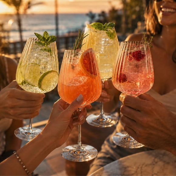 Set 4 Copas Summer Drinks Coctel Optic RIEDEL
