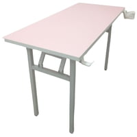 Velazio - Mesa Plegable Para Trabajos Pesados Uso Industrial 130 Cm Patas De Fierro Rosada