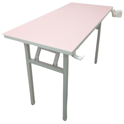 Velazio - Mesa Plegable Para Trabajos Pesados Uso Industrial 130 Cm Patas De Fierro Rosada