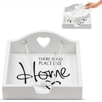 Fliperex - Porta Servilletas De Madera Estilo Vintage Buena Calidad Blanco