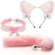 thumbnail image 2 of 3pcs/set Fox Tail Butt Plug & Lace Chocker & Fox Ear Headband Set, Adults Couples Sex Toys, 2 of 2