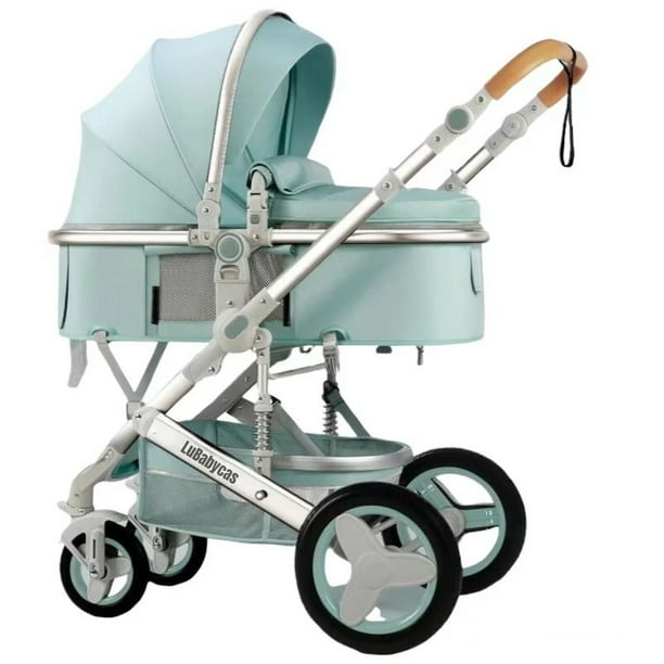 Coche Cuna Moisés Con Accesorios LuBabycas Verde