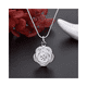 thumbnail image 2 of Collar Plateado Con Colgante Flor De Rosa, 2 of 3
