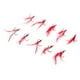 thumbnail image 1 of Ganchos triples agudos de la pesca del acero inoxidable 10pcs con la pluma 06, 1 of 5