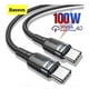 thumbnail image 2 of Cable Usb Tipo C A Tipo C 100w Baseus Para Macbook Android Negro, 2 of 3