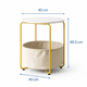 thumbnail image 4 of Mesa Auxiliar Blanca Estilo Nórdico 40×40 Funcional y Compacta, 4 of 6