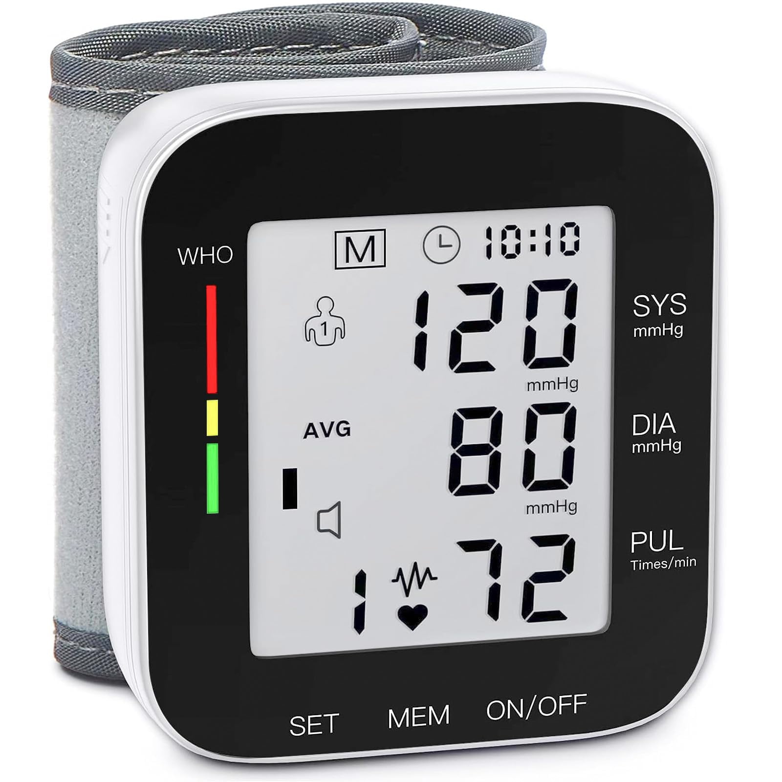 Monitor De Presión Arterial Mmizoo Con Brazalete Ajustable De Muñeca 13.5-19.5 Cm