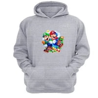 Genérico - Polerón Canguro Plomero Rojo Gris Claro Talla L Unisex