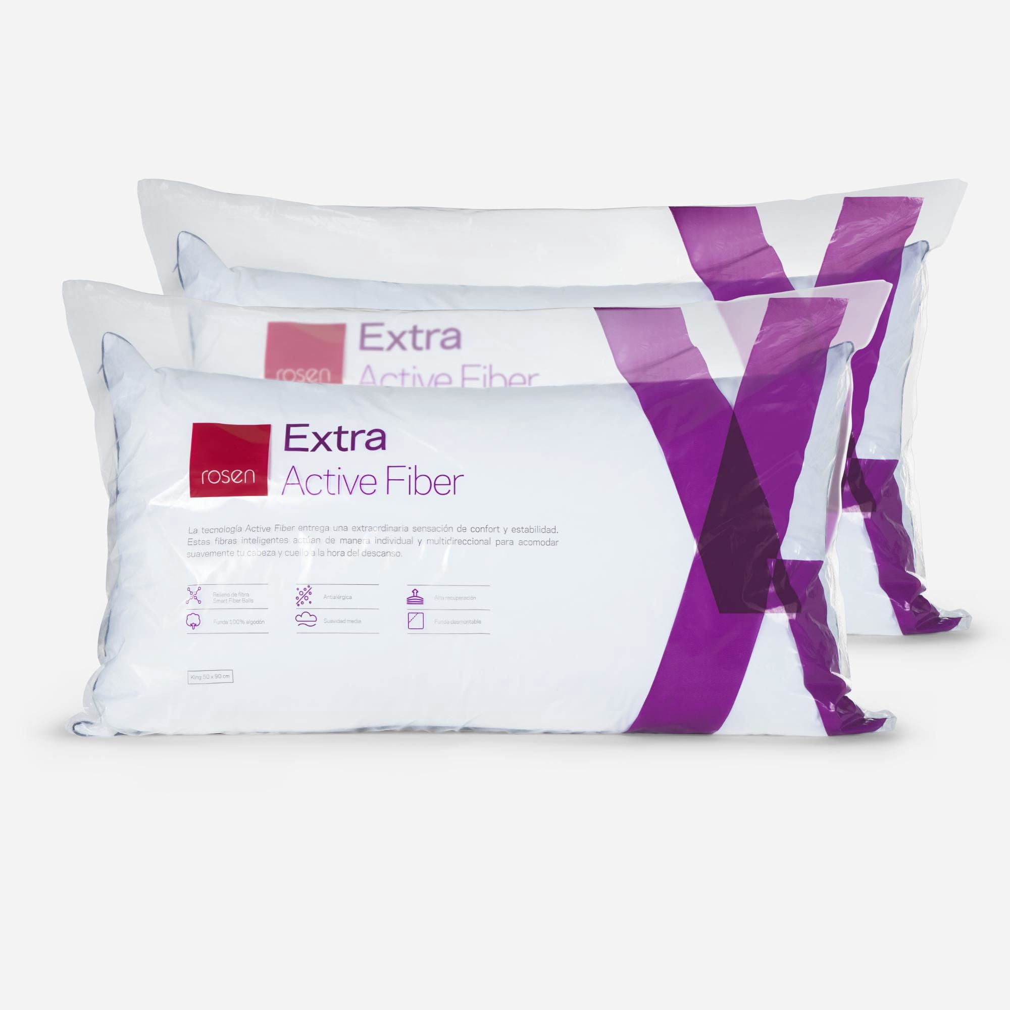 Set Almohada Extra 100% Algodón 50x90 cm