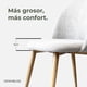 thumbnail image 3 of Silla Comedor Moderna Acolchada Metal Sora Venhoouse Lino Gris, 3 of 8