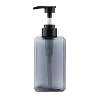 Magideal - Dispensador De Jabón De 1 Pieza, Botella Manual De Loción Líquida, Contenedor De Lavado De Manos Reutilizable Para Encimera De Hotel, Baño, Cocina 450Ml Gris