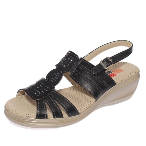 Vía Franca - Sandala Confort Negro Hualun