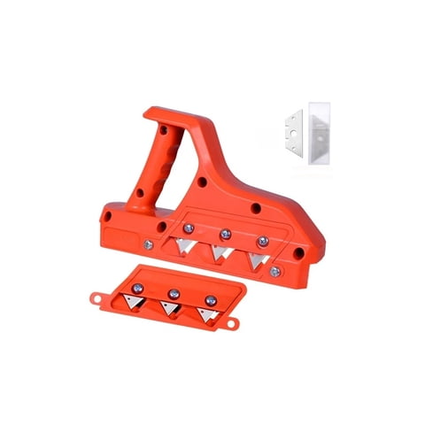 Xusx111 - Cortador Rápido De Placa De Yeso, Borde De Placa De Yeso De 45 ° + 60 °, Herramienta Manual De Trabajo De Madera De La Cámara De La Pared Seca, Plano De Mano De La Placa De Yeso Con 10 Cuchi