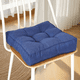 thumbnail image 4 of Xiao Hua Cojín de Silla de Algodón y Lino Azul Oscuro -1 Pieza, Cojín de Asiento Cuadrado Sólido de 17.72 X 17.72 X 3.54 Pulgadas, Cojín de Silla de Oficina con Relleno de Algodón, Decoración, 4 of 5