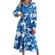thumbnail image 1 of Vestido largo elegante informal de verano y primavera con botones y manga larga para mujer, tipo cárdigan, para cubrirse, con estampado floral, tallas M-XXL., 1 of 5