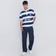 thumbnail image 4 of Polera Hombre Rayas Cuello Polo College Azul/Blanco Corona, 4 of 5