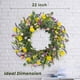 thumbnail image 4 of Spring Wreath LLZLL, margarita artificial de eucalipto y lavanda de 22 pulgadas, 4 of 6