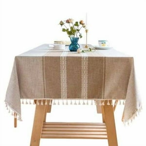 Oem - Mantel De Algodon Mesa Cuadrado Diseño Linea 140X180Cm 4