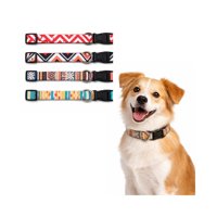 Genérico - Collar Perro Talla L 10-25 Kg Ajustable 35-50 Cm Tela Multicolor
