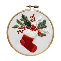 Bothyi - Kit De Inicio De Bordado Navideño, Pintura Decorativa, Punto De Cruz Para Adultos, Calcetín