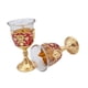 thumbnail image 5 of 2 Piezas Copa De Vinos Vintage Mini Copa Mini Comunión Para Bar Viaje Boda Rojo Y Oro, 5 of 5