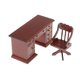 thumbnail image 4 of 1/12 Mano Tallada Mini Mini Wood Drawer Desk Silla Muebles De Oficina ACCS, 4 of 5
