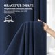 thumbnail image 4 of Cortina de Ducha BTTN 182x182 cm Azul Marino Impermeable de Lino Texturizado, 4 of 9